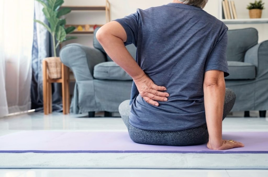 man having back pain