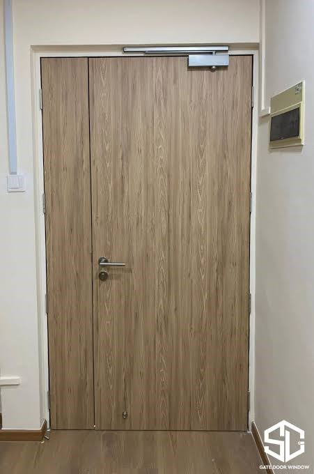light brown fire-rated door