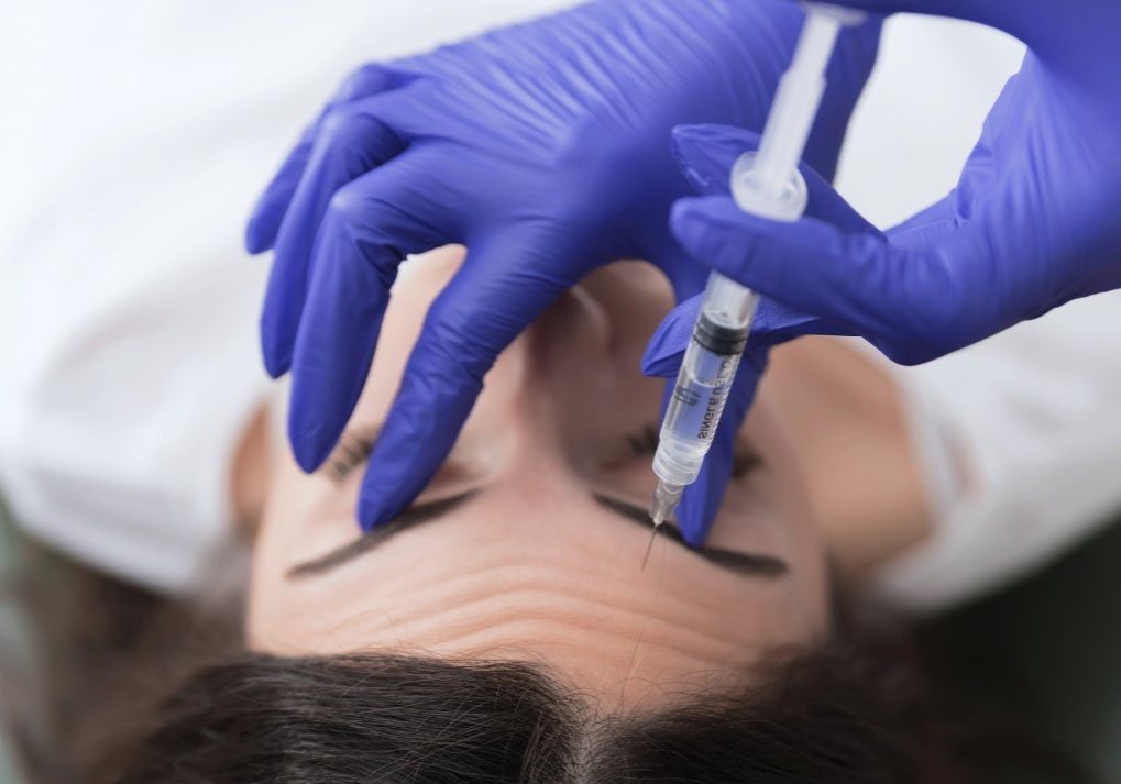woman receiving anti-wrinkle treatment